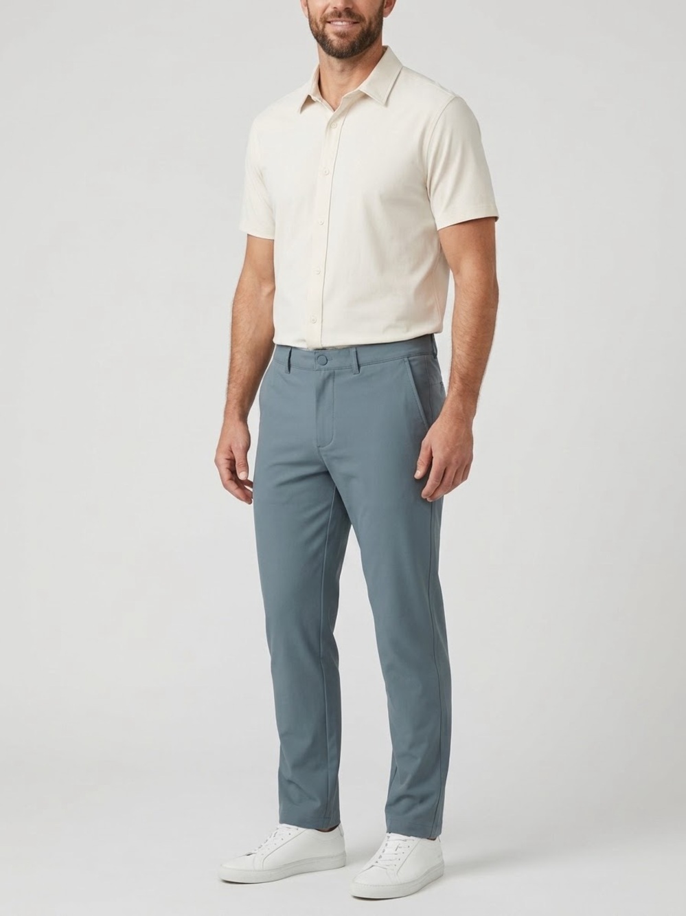 Greg Norman Collection Men's Chino Pants in Slate Blue